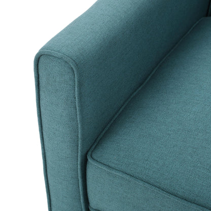 Roomfitters Fabric Push Back Chair for Elegant Home Decor, Navy Blue