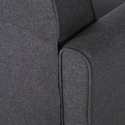 Roomfitters Fabric Push Back Chair for Elegant Home Decor, Navy Blue