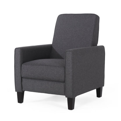 Roomfitters Fabric Push Back Chair for Elegant Home Decor, Navy Blue