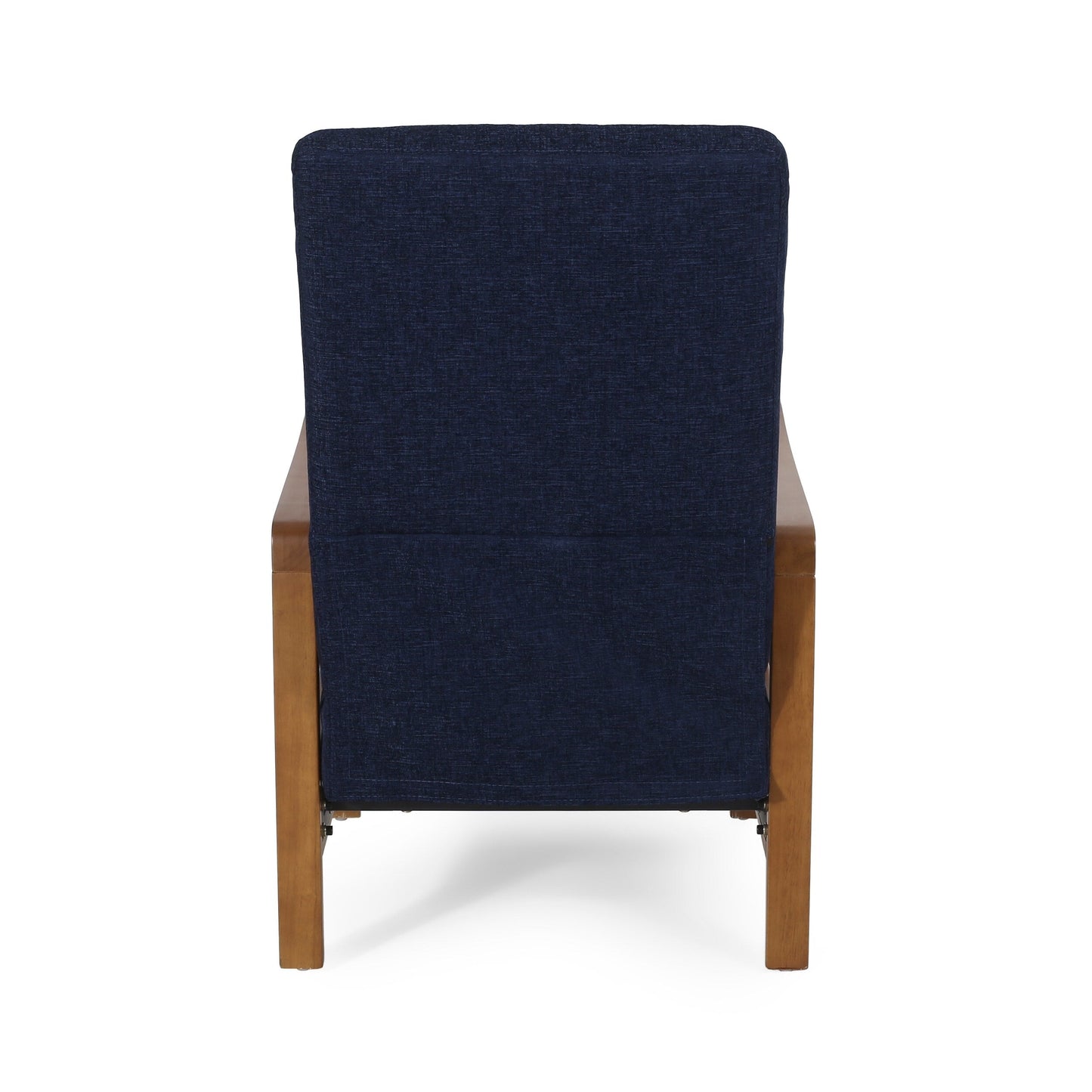 Roomfitters Fabric Wood Hand Manual Club Recliner, Comfortable Recliner for Living Room, Navy Blue