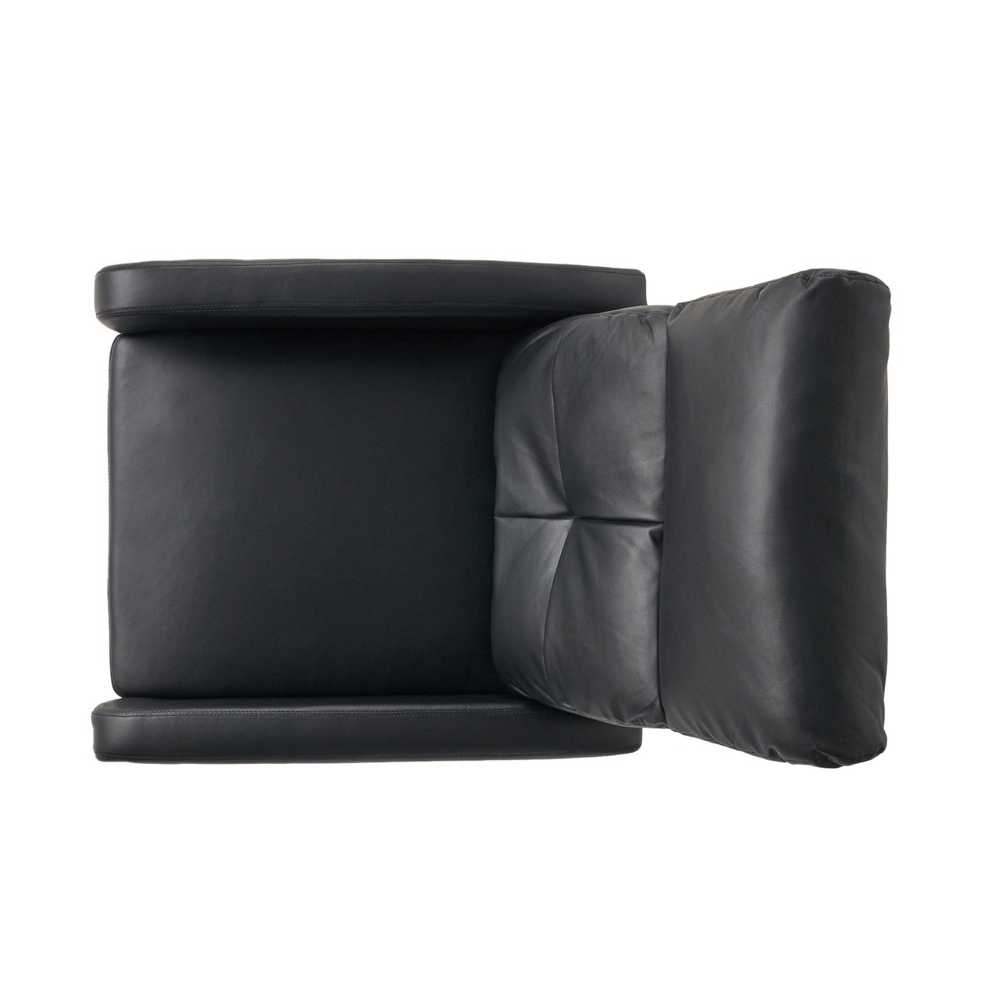 Roomfitters Faux Leather Manual Standard Recliner with Smooth Reclining Mechanism, Comfortable Cushions, Classic Design, Black
