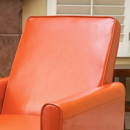 Roomfitters Faux Leather Push Back Chair for Elegant Home Decor