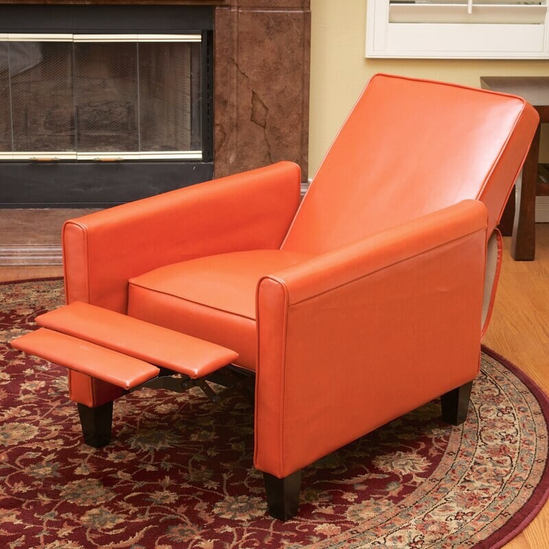 Roomfitters Faux Leather Push Back Chair for Elegant Home Decor