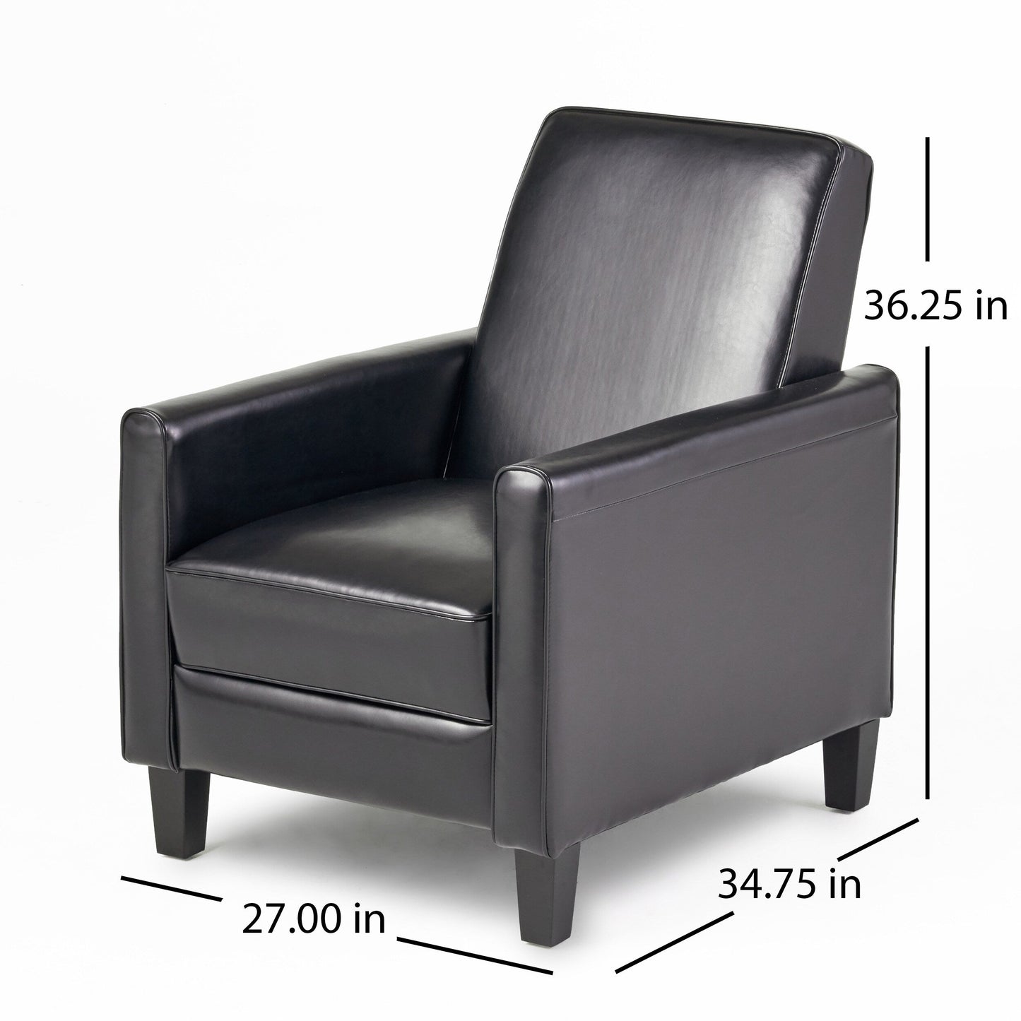 Roomfitters Faux Leather Push Back Chair for Elegant Home Decor