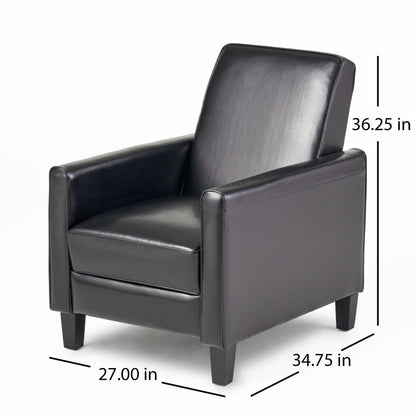 Roomfitters Faux Leather Push Back Chair for Elegant Home Decor