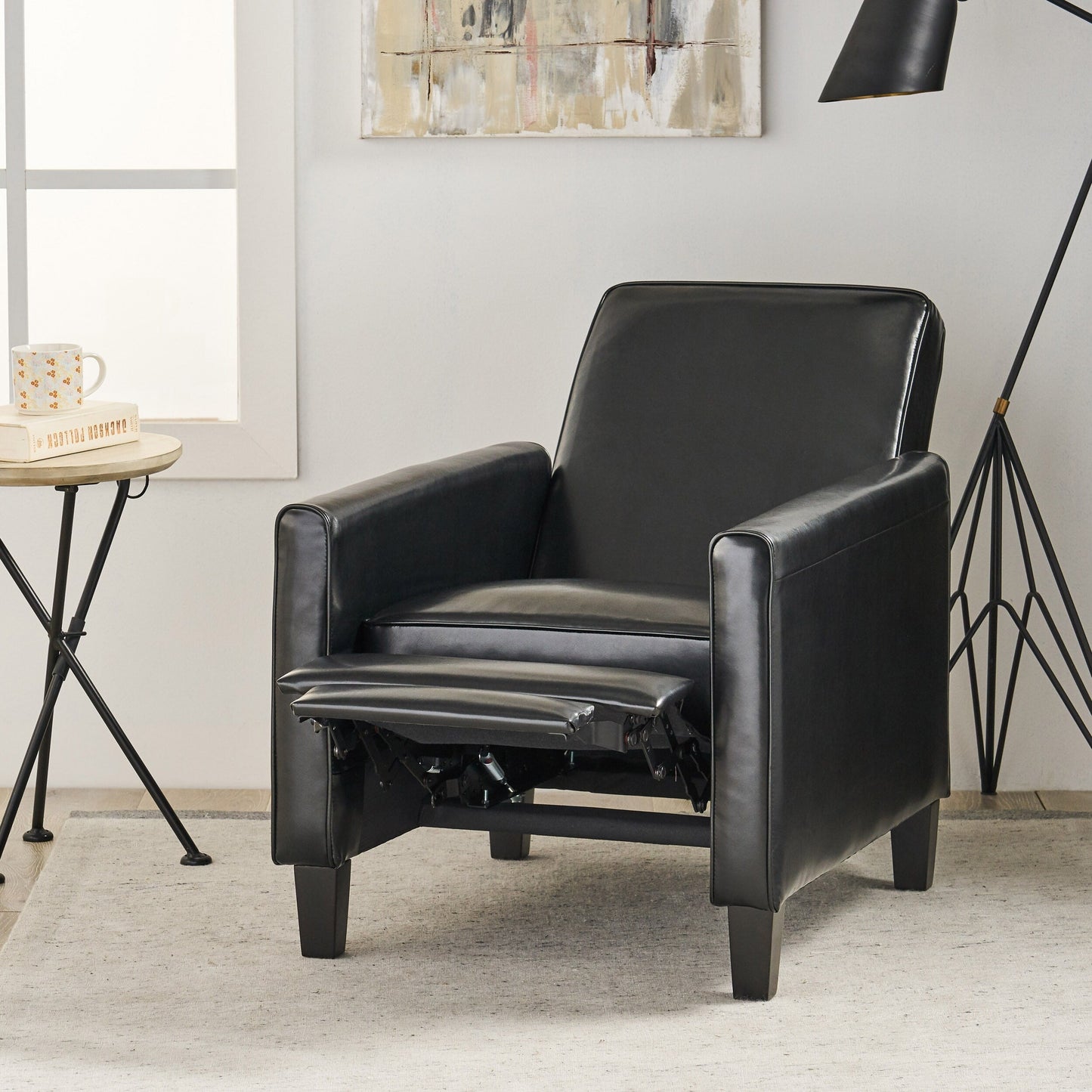 Roomfitters Faux Leather Push Back Chair for Elegant Home Decor