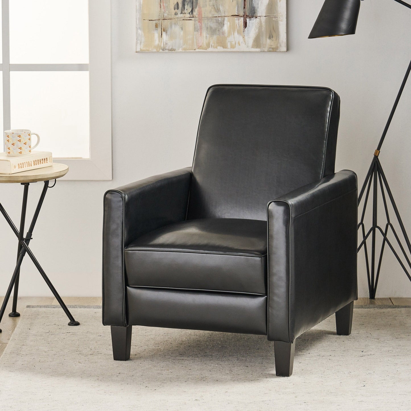 Roomfitters Faux Leather Push Back Chair for Elegant Home Decor