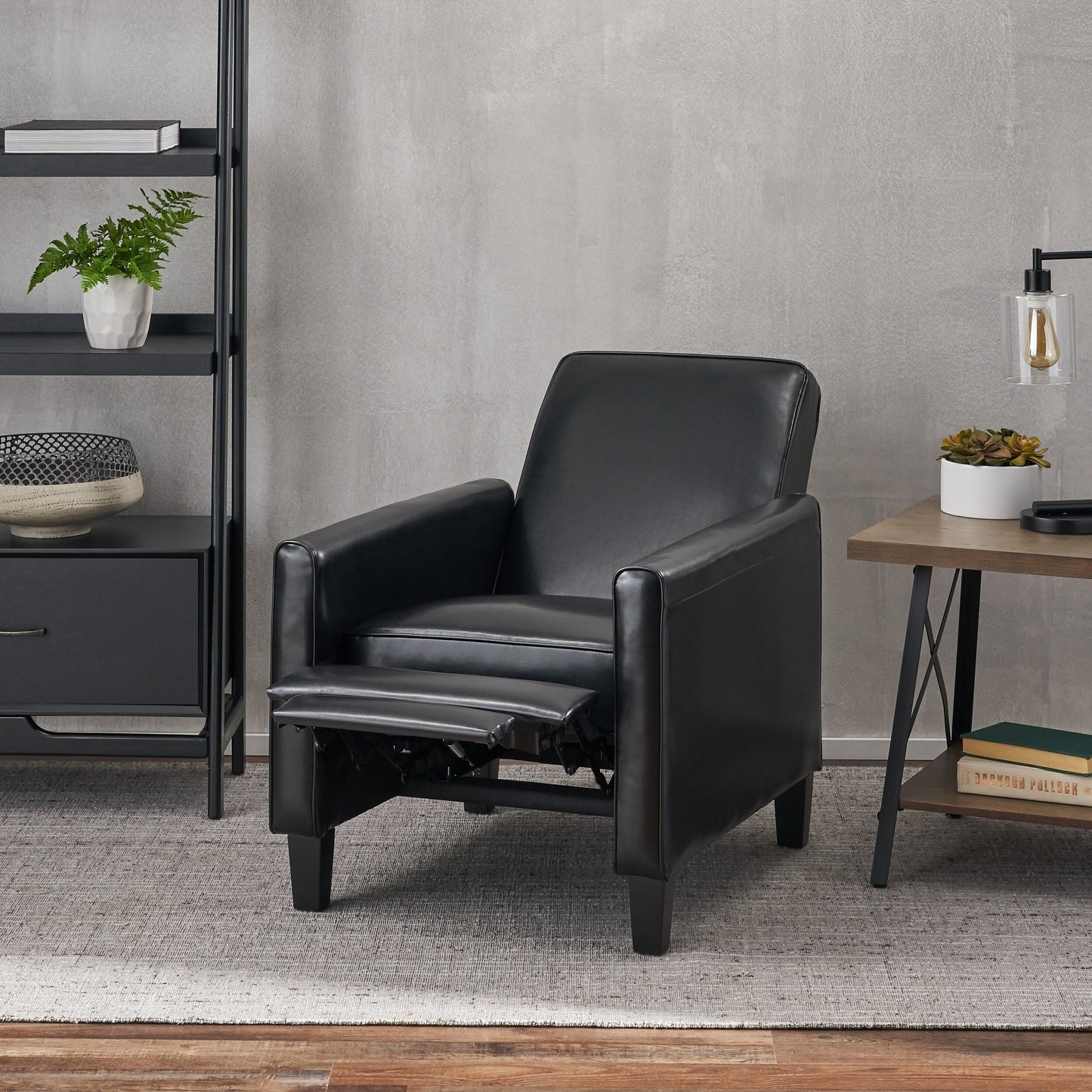 Roomfitters Faux Leather Push Back Chair for Elegant Home Decor