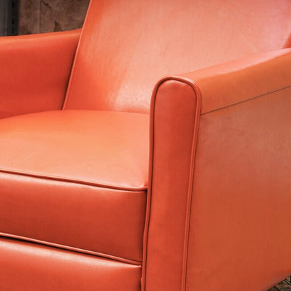 Roomfitters Faux Leather Push Back Chair for Elegant Home Decor