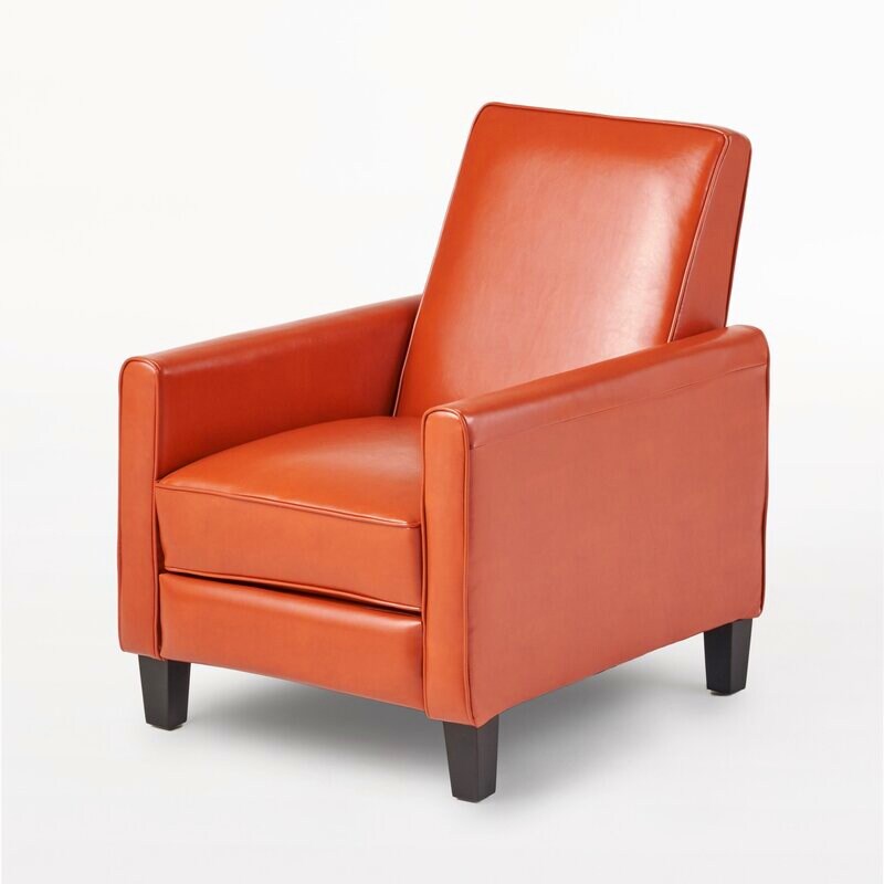 Roomfitters Faux Leather Push Back Chair for Elegant Home Decor