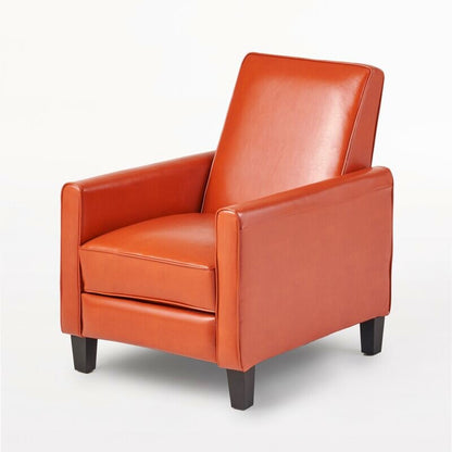 Roomfitters Faux Leather Push Back Chair for Elegant Home Decor