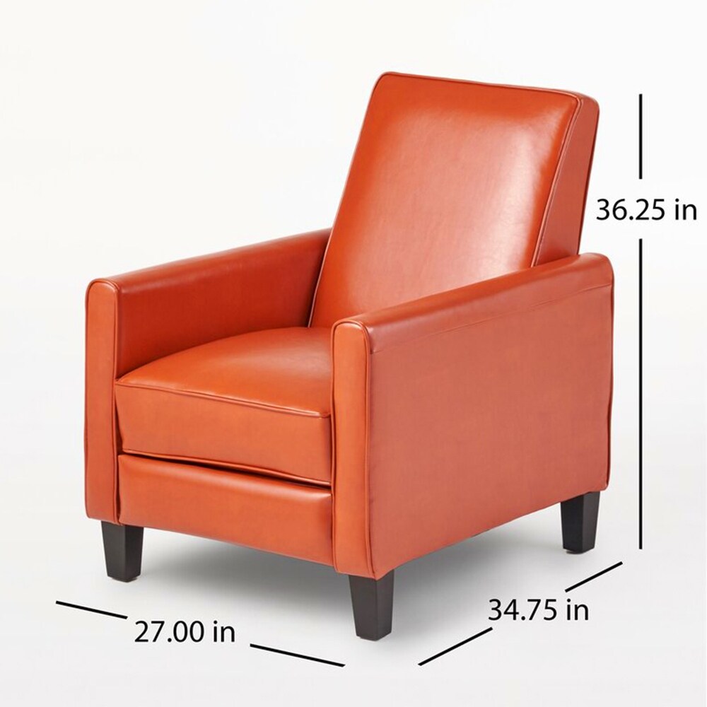 Roomfitters Faux Leather Push Back Chair for Elegant Home Decor