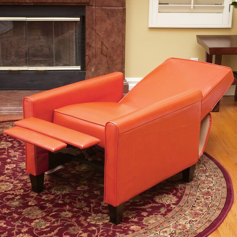 Roomfitters Faux Leather Push Back Chair for Elegant Home Decor