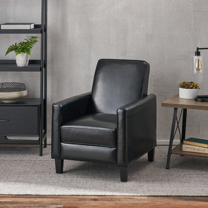 Roomfitters Faux Leather Push Back Chair for Elegant Home Decor