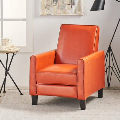 Roomfitters Faux Leather Push Back Chair for Elegant Home Decor