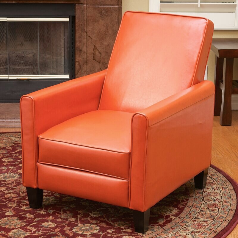 Roomfitters Faux Leather Push Back Chair for Elegant Home Decor