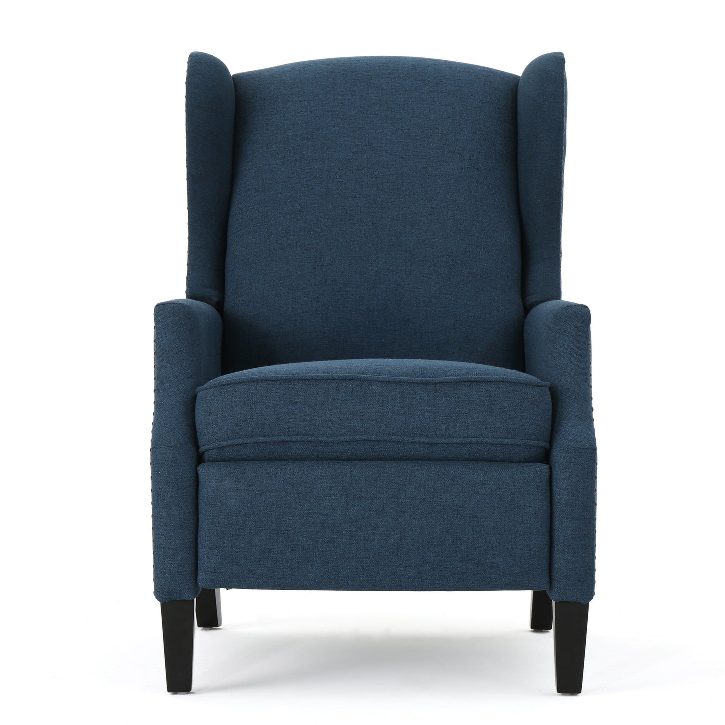 Roomfitters Floral Push-Back Recliner Chair with Wingback Design, Tapered Wood Legs