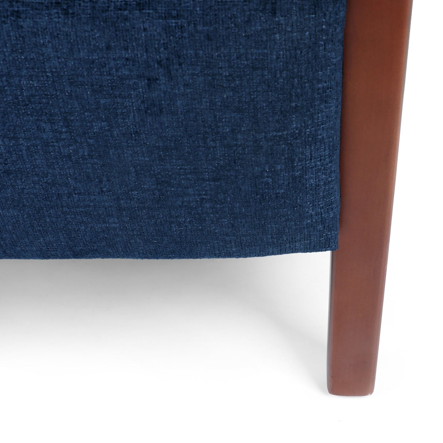 Roomfitters Mid Century Modern Fabric Channel Stitch Wood Pushback Recliner, Elegant Recliner for Living Room