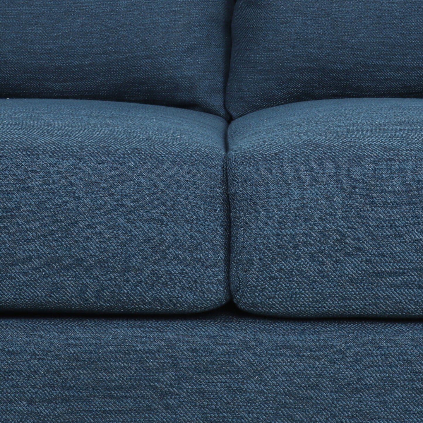 Roomfitters Modern 3-Seater Sofa with Sleek Upholstered Cushions and Tapered Wood Legs for Living Room