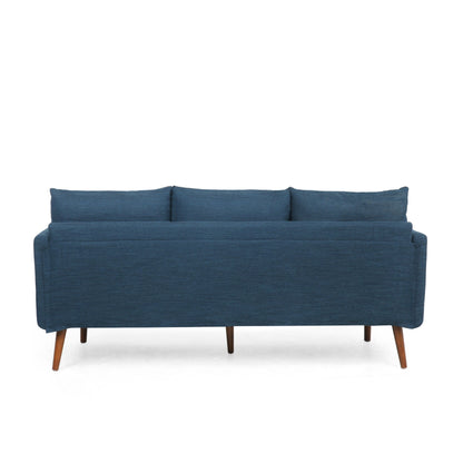 Roomfitters Modern 3-Seater Sofa with Sleek Upholstered Cushions and Tapered Wood Legs for Living Room