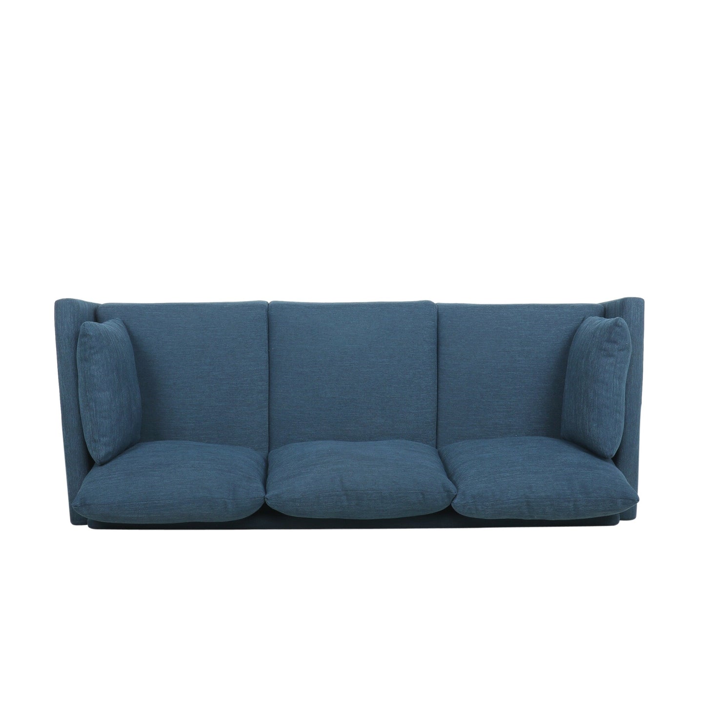 Roomfitters Modern 3-Seater Sofa with Sleek Upholstered Cushions and Tapered Wood Legs for Living Room