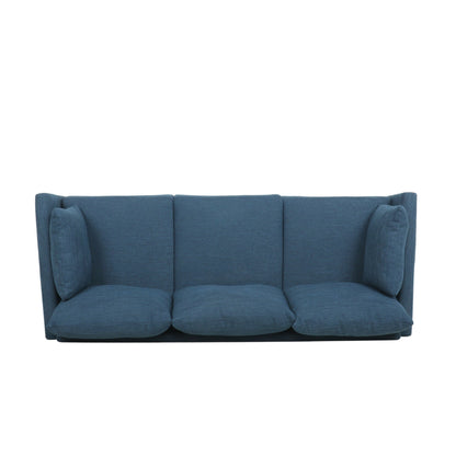 Roomfitters Modern 3-Seater Sofa with Sleek Upholstered Cushions and Tapered Wood Legs for Living Room