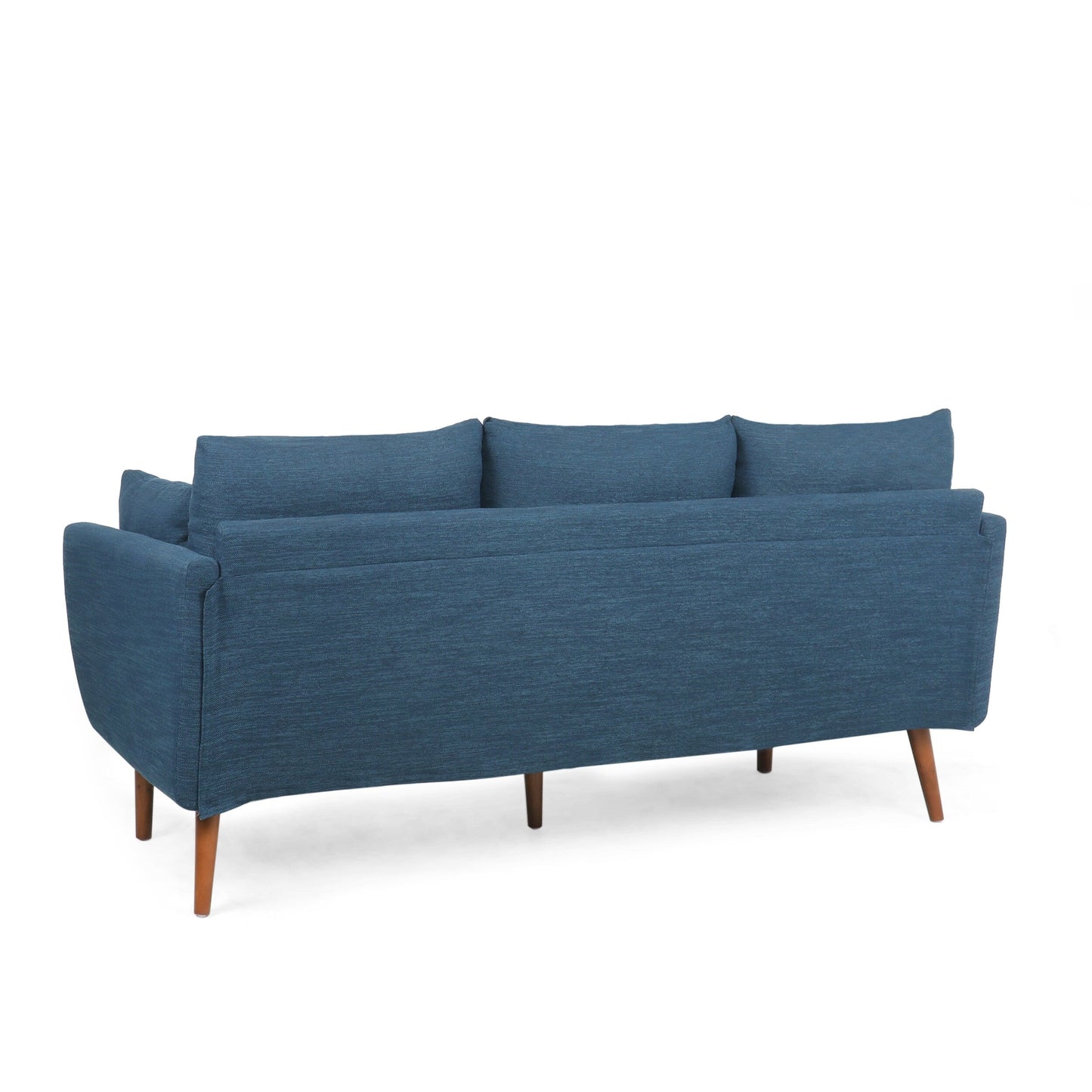 Roomfitters Modern 3-Seater Sofa with Sleek Upholstered Cushions and Tapered Wood Legs for Living Room