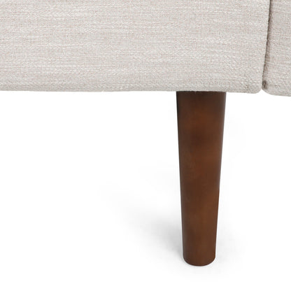 Roomfitters Modern 3-Seater Sofa with Sleek Upholstered Cushions and Tapered Wood Legs for Living Room