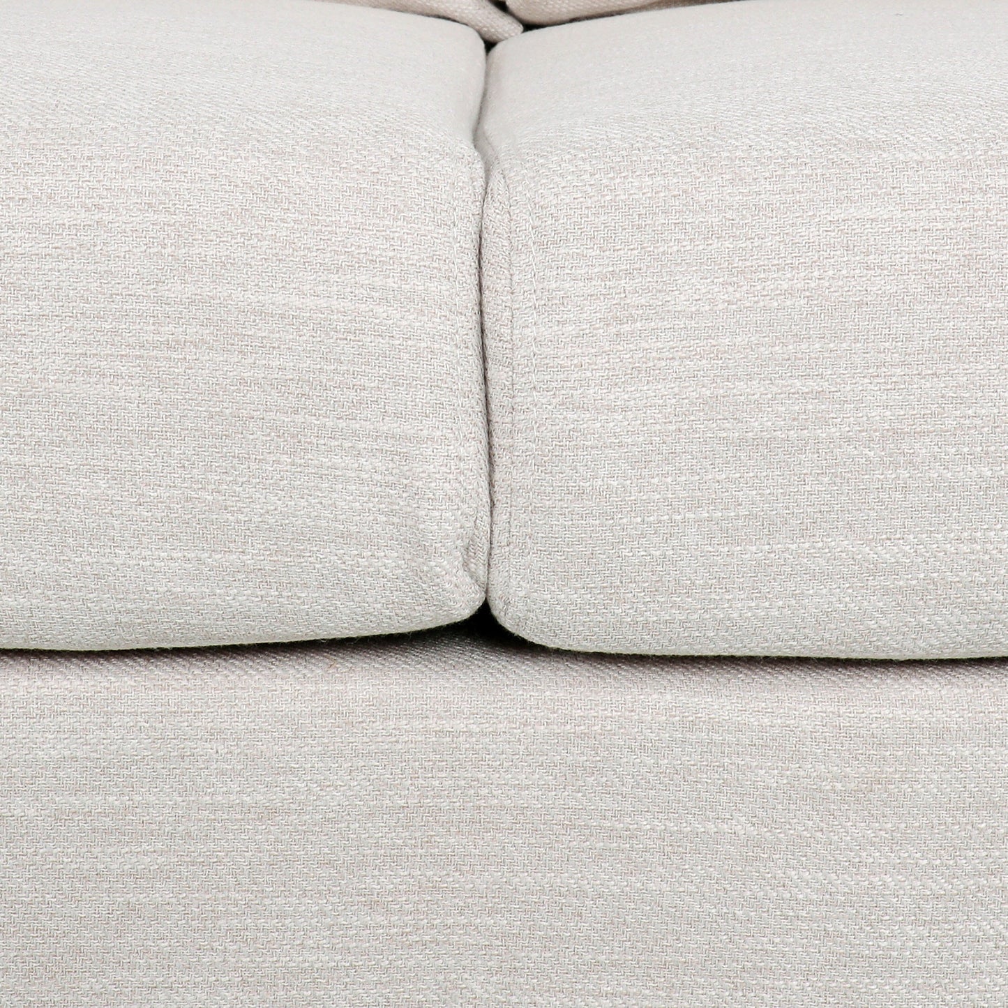 Roomfitters Modern 3-Seater Sofa with Sleek Upholstered Cushions and Tapered Wood Legs for Living Room