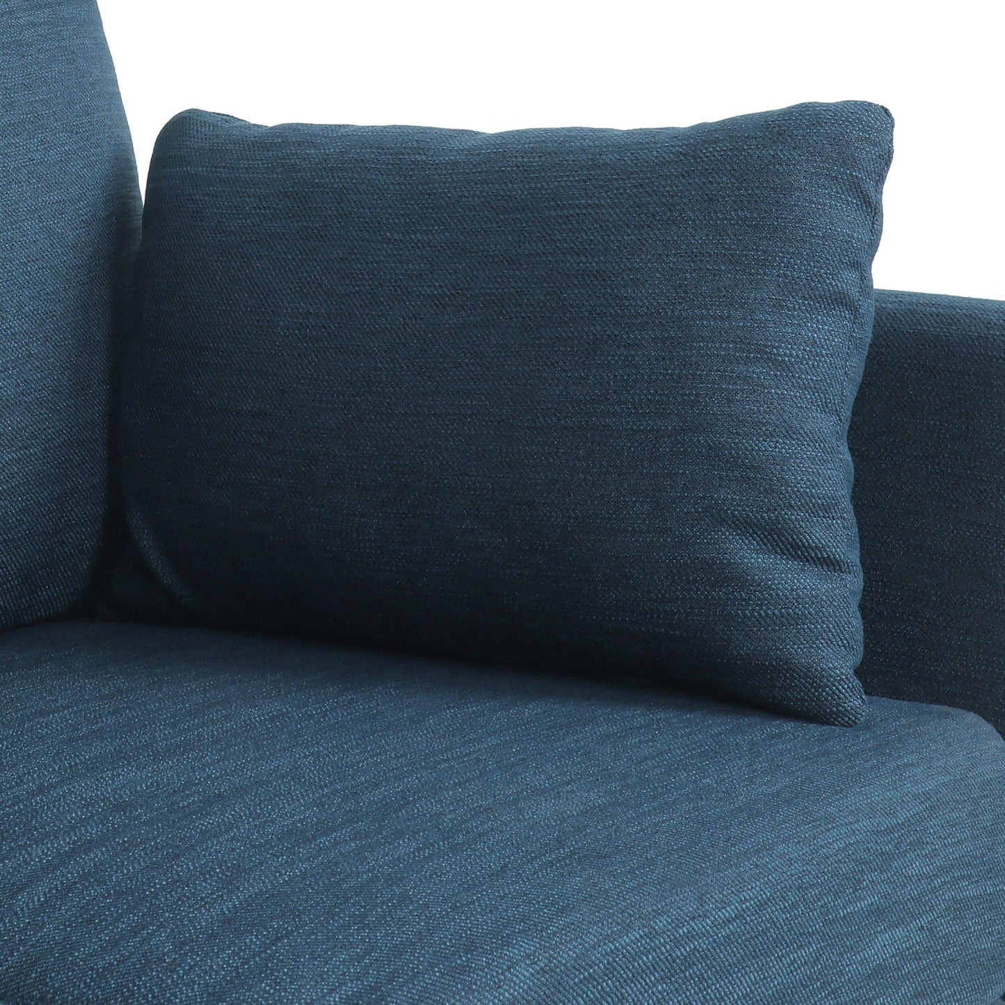 Roomfitters Modern 3-Seater Sofa with Sleek Upholstered Cushions and Tapered Wood Legs for Living Room
