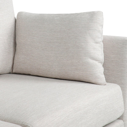 Roomfitters Modern 3-Seater Sofa with Sleek Upholstered Cushions and Tapered Wood Legs for Living Room