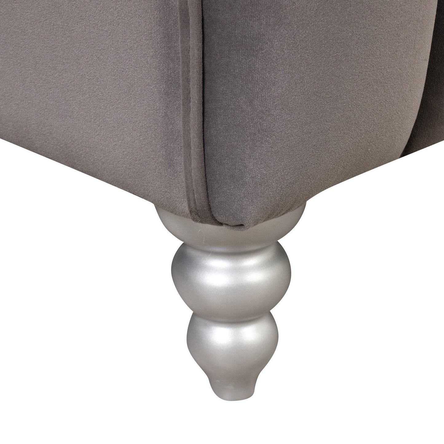 Roomfitters Modern 3-piece sofa set with solid wood legs, buttoned tufted backrest, Dutch fleece upholstered sofa set