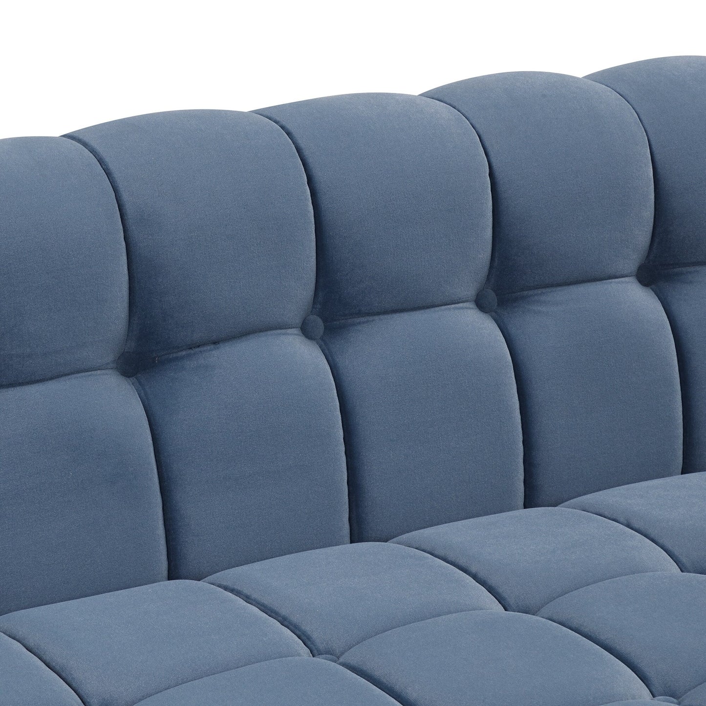 Roomfitters Modern 3-piece sofa set with solid wood legs, buttoned tufted backrest, Dutch fleece upholstered sofa set