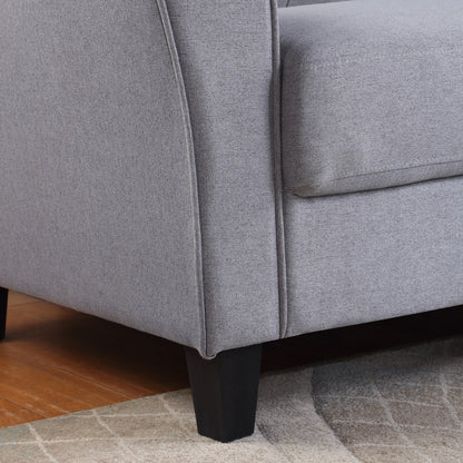 Roomfitters Modern Linen Upholstered Sofa, Stylish 3-Seat Couch for Living Room or Office Comfort