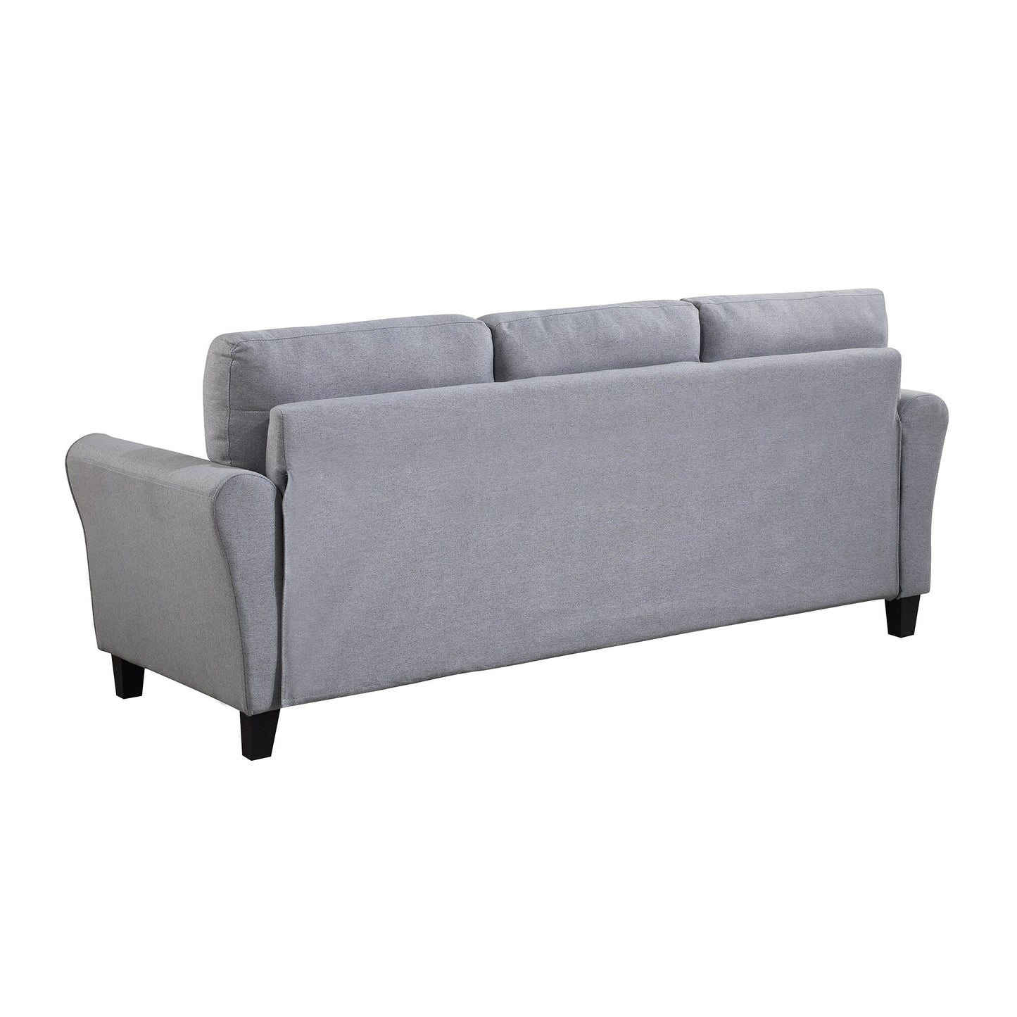Roomfitters Modern Linen Upholstered Sofa, Stylish 3-Seat Couch for Living Room or Office Comfort