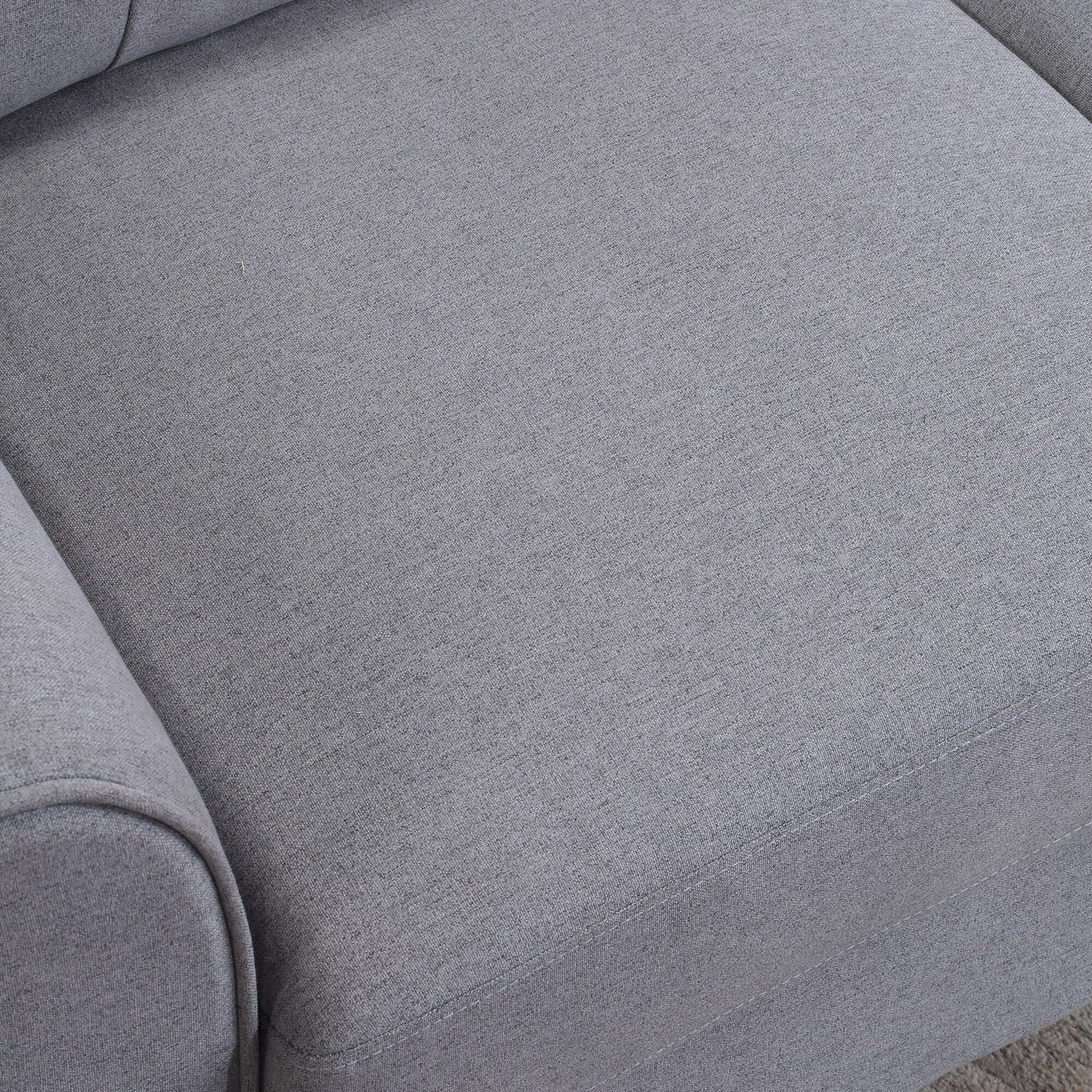 Roomfitters Modern Linen Upholstered Sofa, Stylish 3-Seat Couch for Living Room or Office Comfort