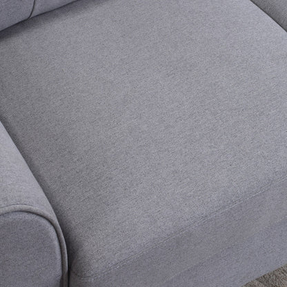 Roomfitters Modern Linen Upholstered Sofa, Stylish 3-Seat Couch for Living Room or Office Comfort