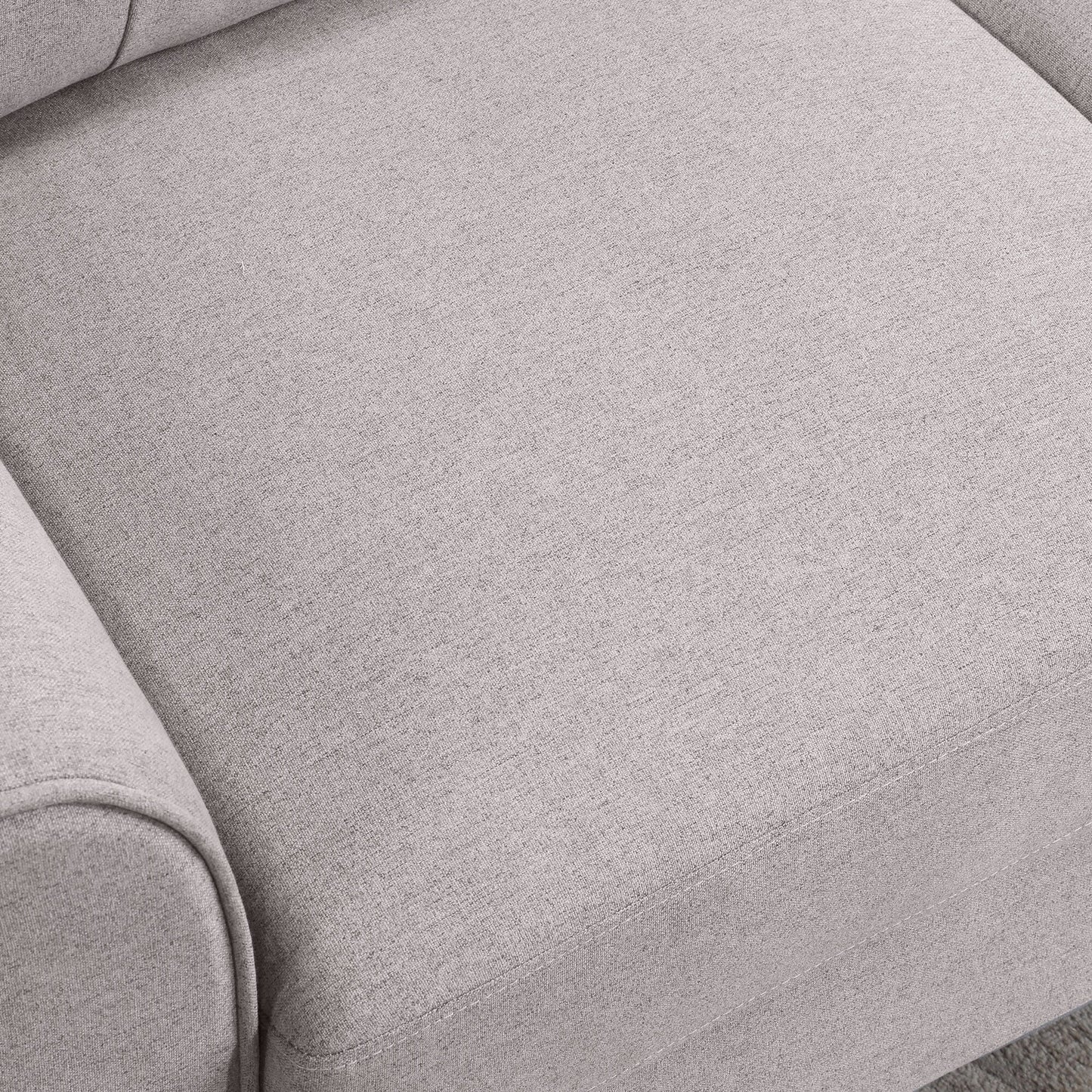 Roomfitters Modern Linen Upholstered Sofa, Stylish 3-Seat Couch for Living Room or Office Comfort
