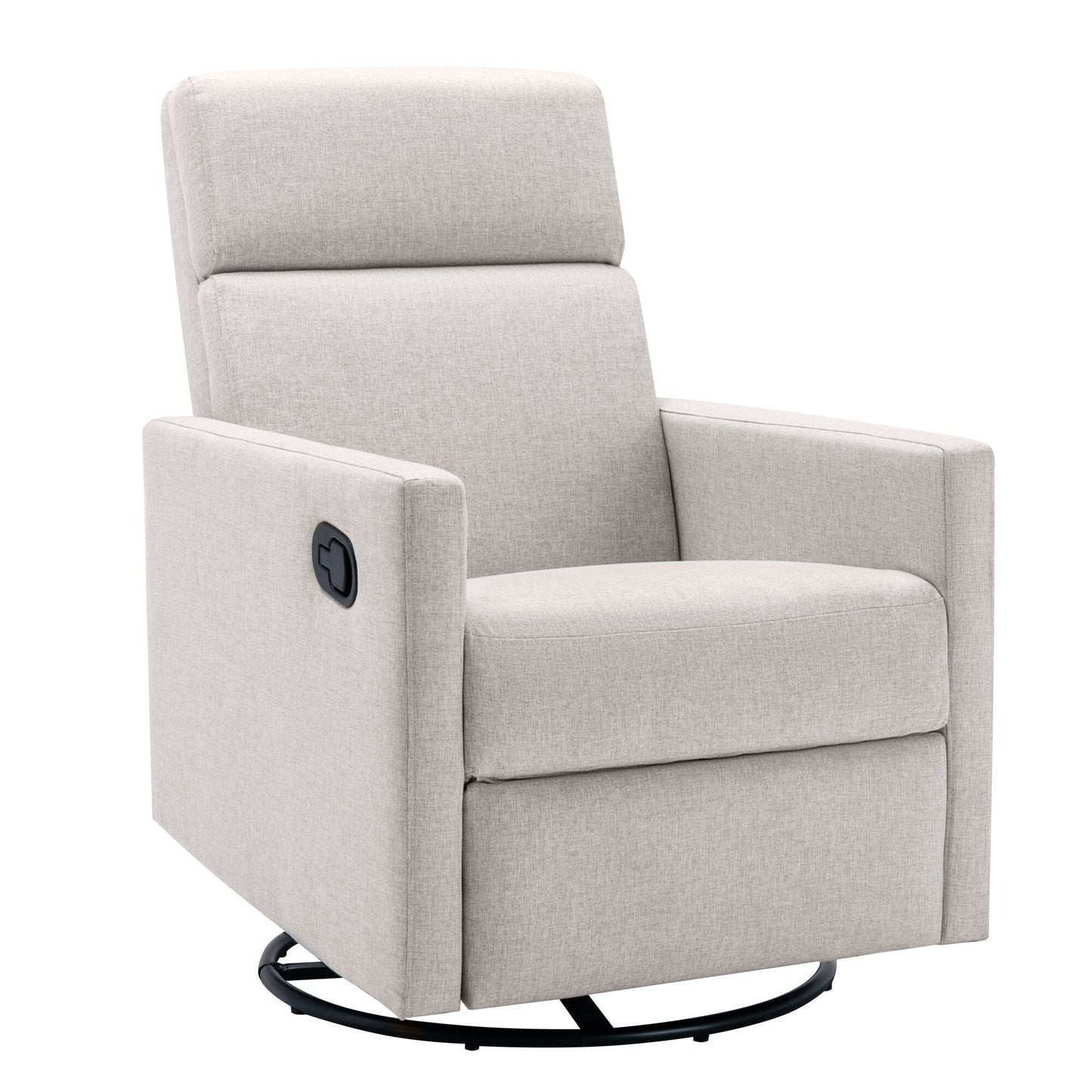 Roomfitters Modern Upholstered Rocker Nursery Chair, Plush Seating Glider Swivel Recliner Chair