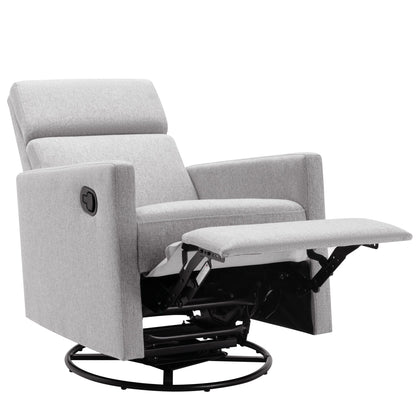 Roomfitters Modern Upholstered Rocker Nursery Chair, Plush Seating Glider Swivel Recliner Chair