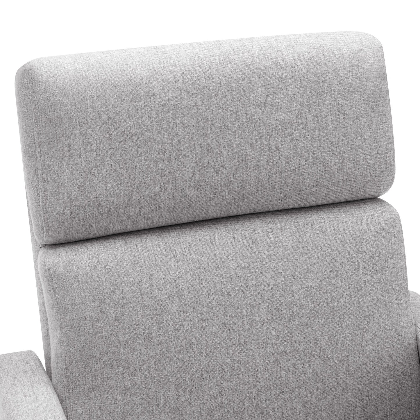 Roomfitters Modern Upholstered Rocker Nursery Chair, Plush Seating Glider Swivel Recliner Chair