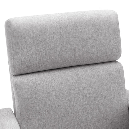 Roomfitters Modern Upholstered Rocker Nursery Chair, Plush Seating Glider Swivel Recliner Chair