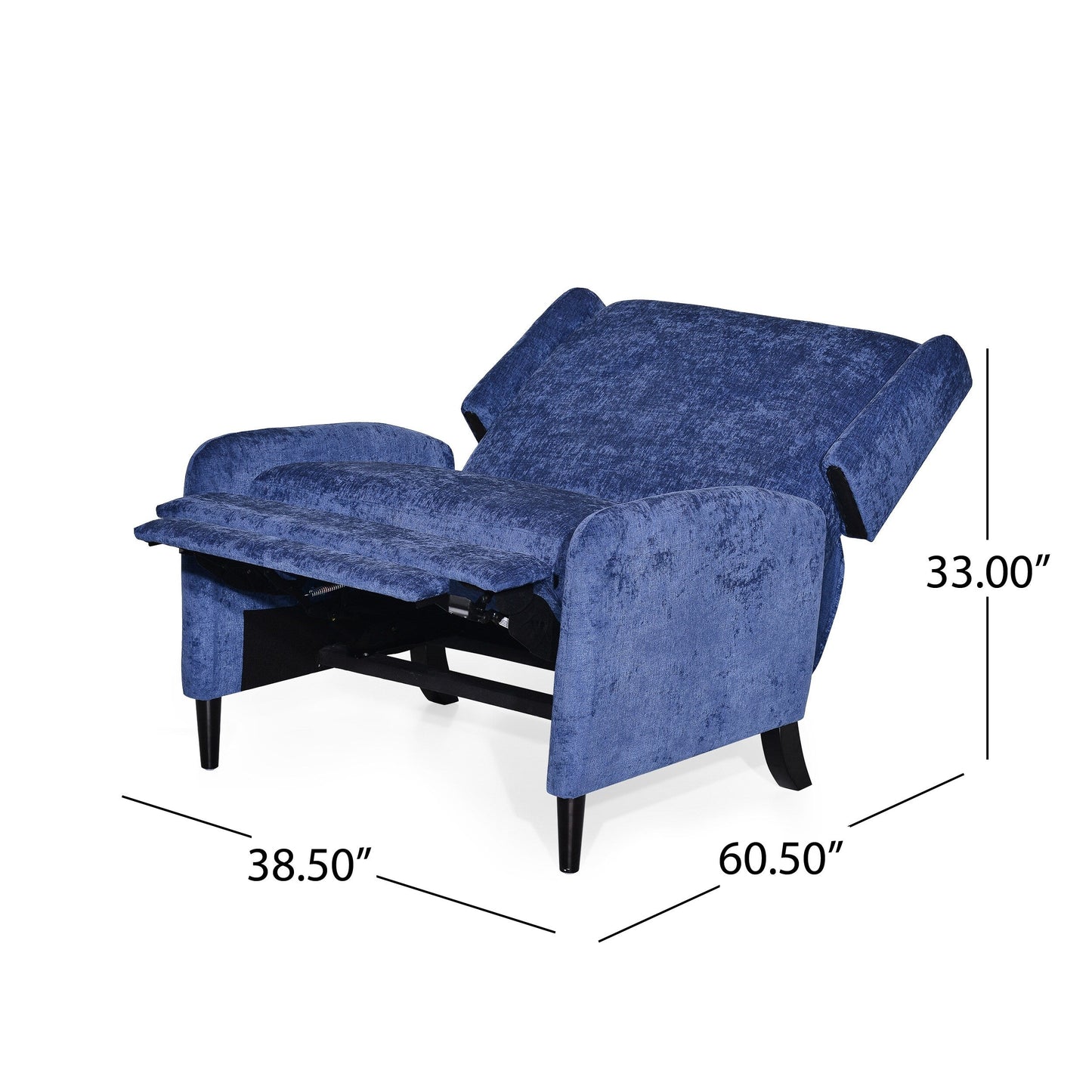 Roomfitters Oversized Textured Fabric Pushback Recliner, Cozy Recliner for Living Room