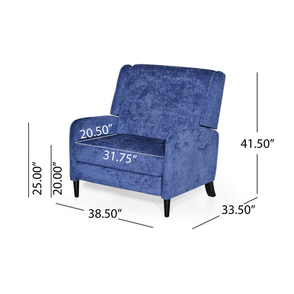 Roomfitters Oversized Textured Fabric Pushback Recliner, Cozy Recliner for Living Room