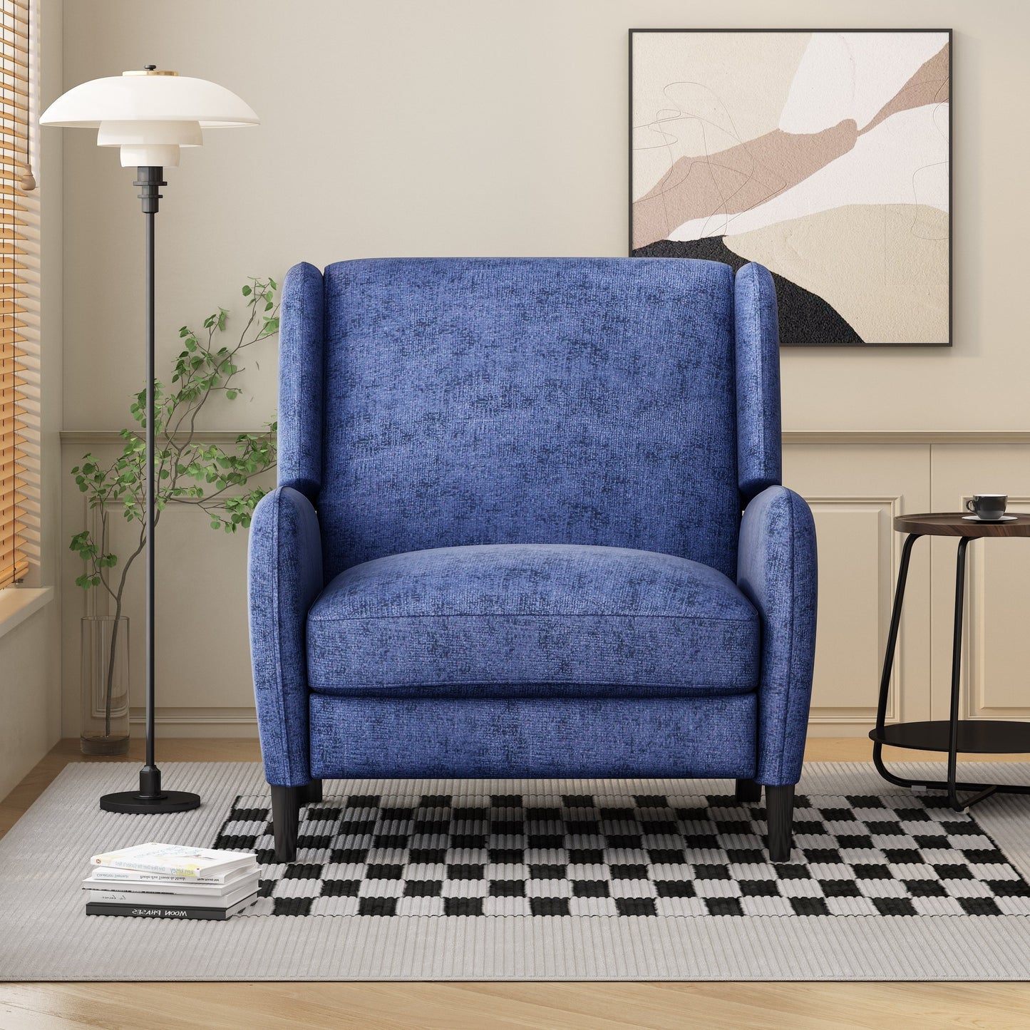 Roomfitters Oversized Textured Fabric Pushback Recliner, Cozy Recliner for Living Room