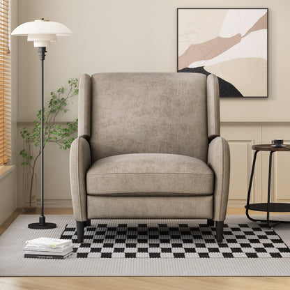 Roomfitters Oversized Textured Fabric Pushback Recliner, Cozy Recliner for Living Room