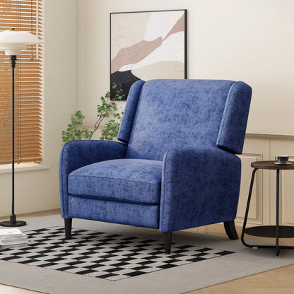 Roomfitters Oversized Textured Fabric Pushback Recliner, Cozy Recliner for Living Room