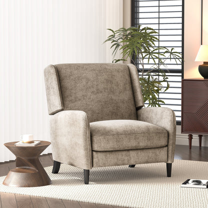 Roomfitters Oversized Textured Fabric Pushback Recliner, Cozy Recliner for Living Room