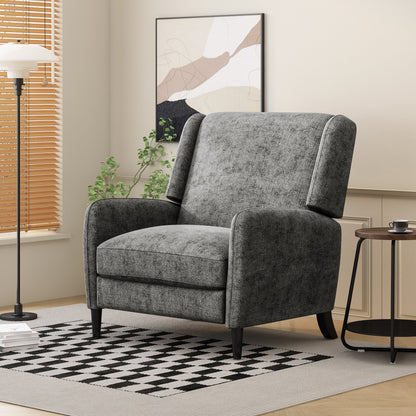 Roomfitters Oversized Textured Fabric Pushback Recliner, Cozy Recliner for Living Room