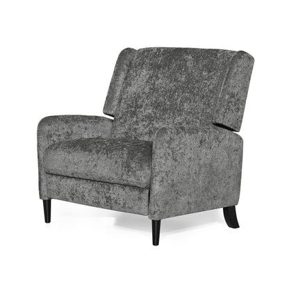 Roomfitters Oversized Textured Fabric Pushback Recliner, Cozy Recliner for Living Room